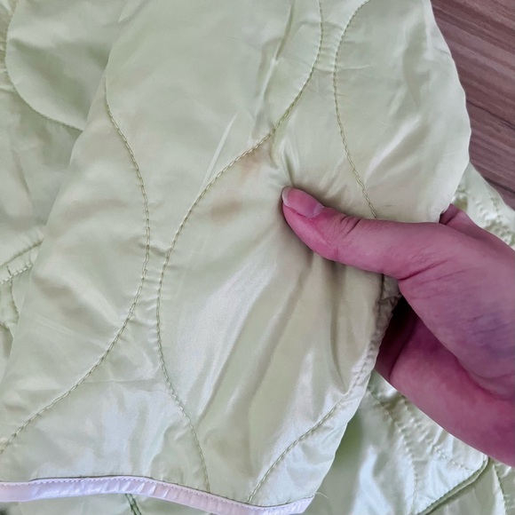 Lime Green Quilted Jacket - Picture 14 of 14